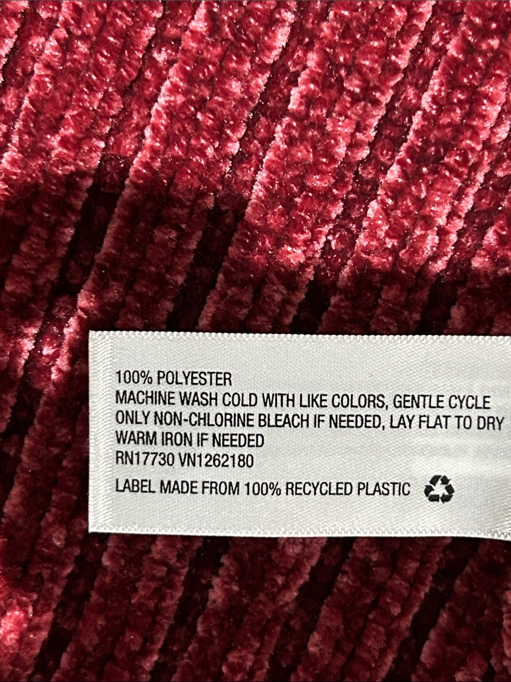 Cozy Super Soft Open-Front Chenille Sweater Cardigan - Wine Red - Picture 5 of 5